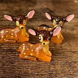 Miniature deer Cake Topper: Bambi Decorations - Set of 3