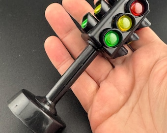Miniature Traffic Light Cake Topper: Reusable Birthday Decoration