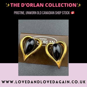 D'orlan Necklace and Pierced Earrings. Hand Painted Black