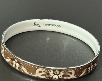 Bracelet Large Jonc émaillé Signé Michaela Frey - Occasion Bon état