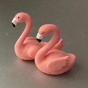 Paar tropische flamingo Kunststoff Kuchen Topper Kuchendekoration Figuren