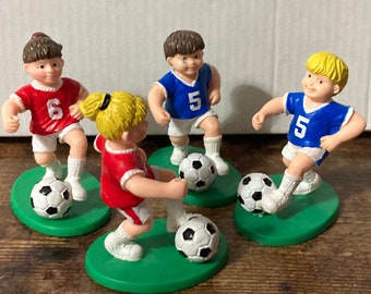 Women’s girls football cake topper decoration player and goal lionesses ladies