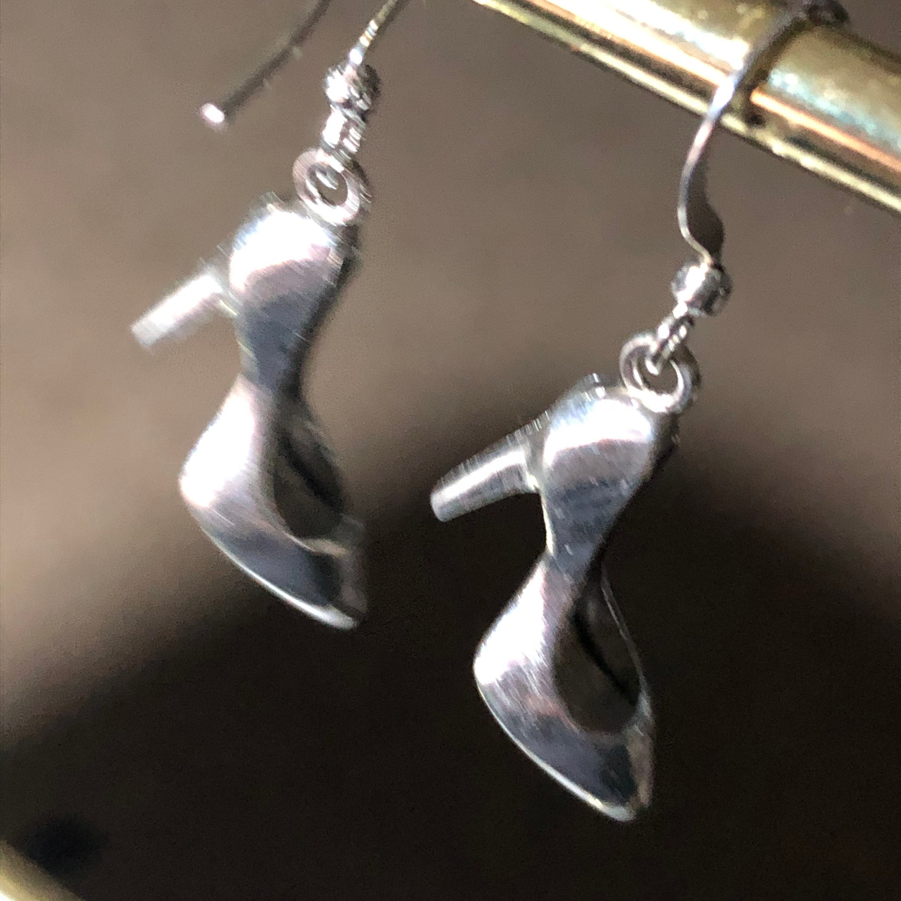 ハイヒールピアス　high heels earrings　silver925 Silver Stiletto Shoe Earrings, High Heels Drops for Pierced Ears