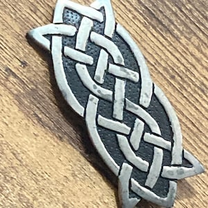 Mid Century Vintage Signed St. Justin’s Celtic Pewter Brooch