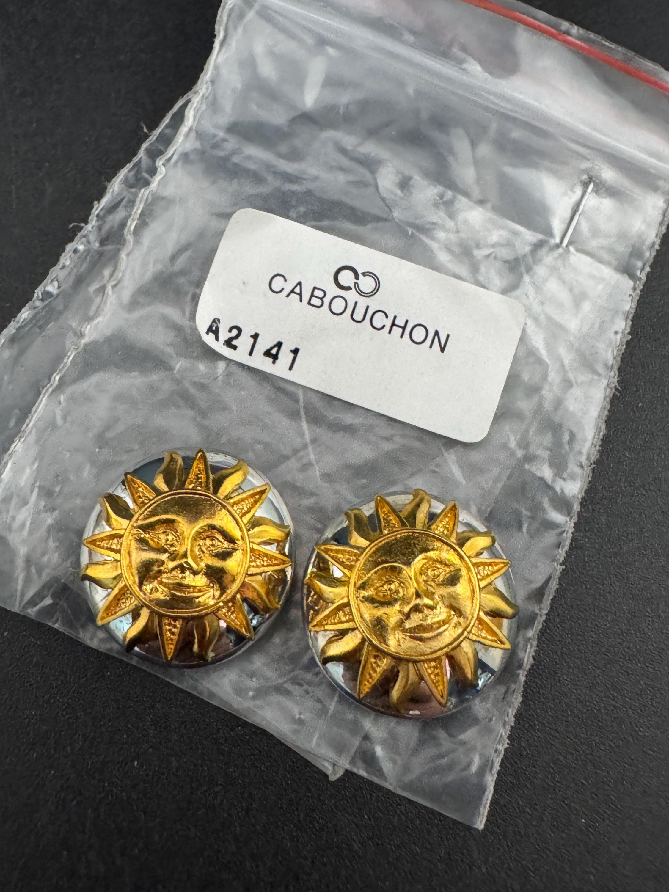 Lot De 2 Boutons Louis Féraud Métal Doré émaillé Noir 22,5 Et 28 Mm - Occasion