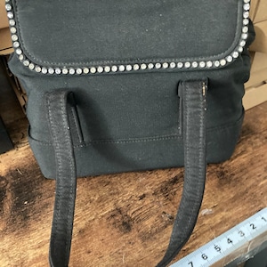 Vintage Black Small box purse Evening bag Diamanté Detail