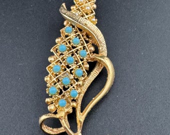 Broche Ronde Vintage Murat En Métal Doré - Années 1960/1970, Occasion