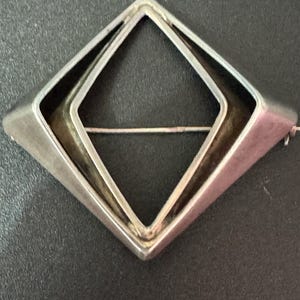 vintage Norwegian solid silver &#39;Amphi&#39; brooch by Odvar Pettersen