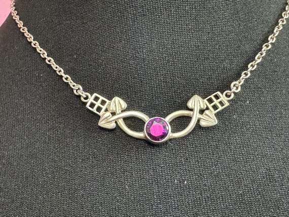 Sterling Silver Square Amethyst Knot Pendant Sterling Silver Square Amethyst Knot Pendant