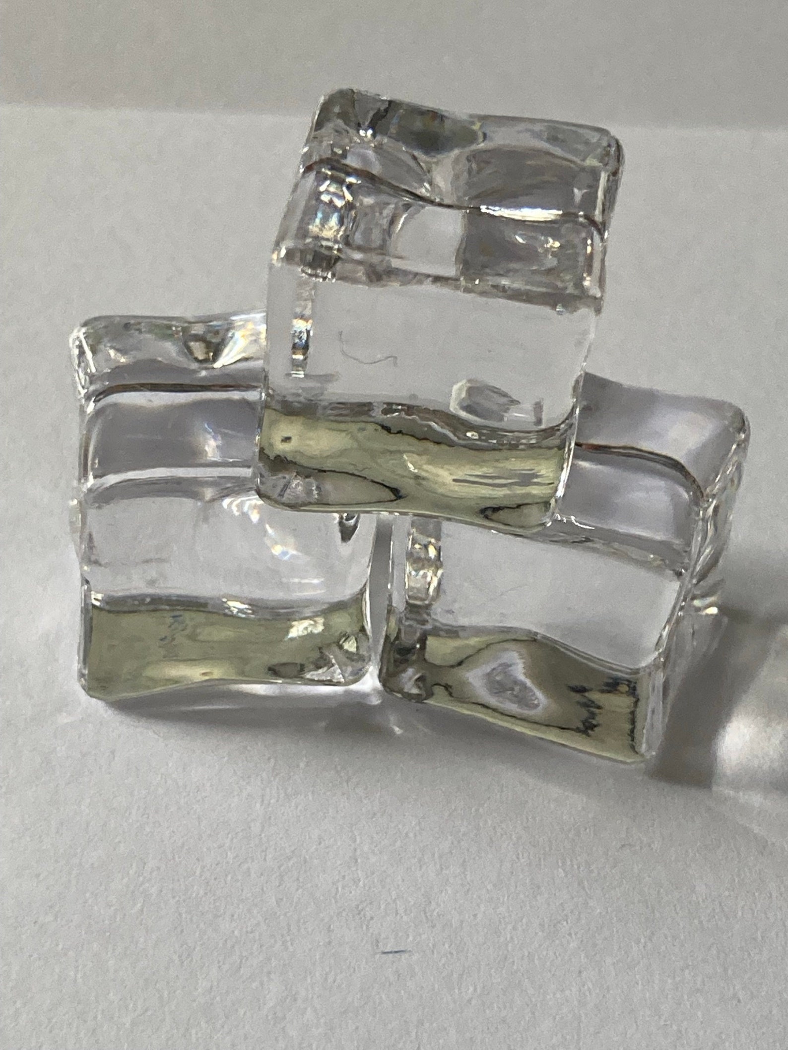 3 x 2cm square fake ice cubes glaciers faux ice cake topper Etsy