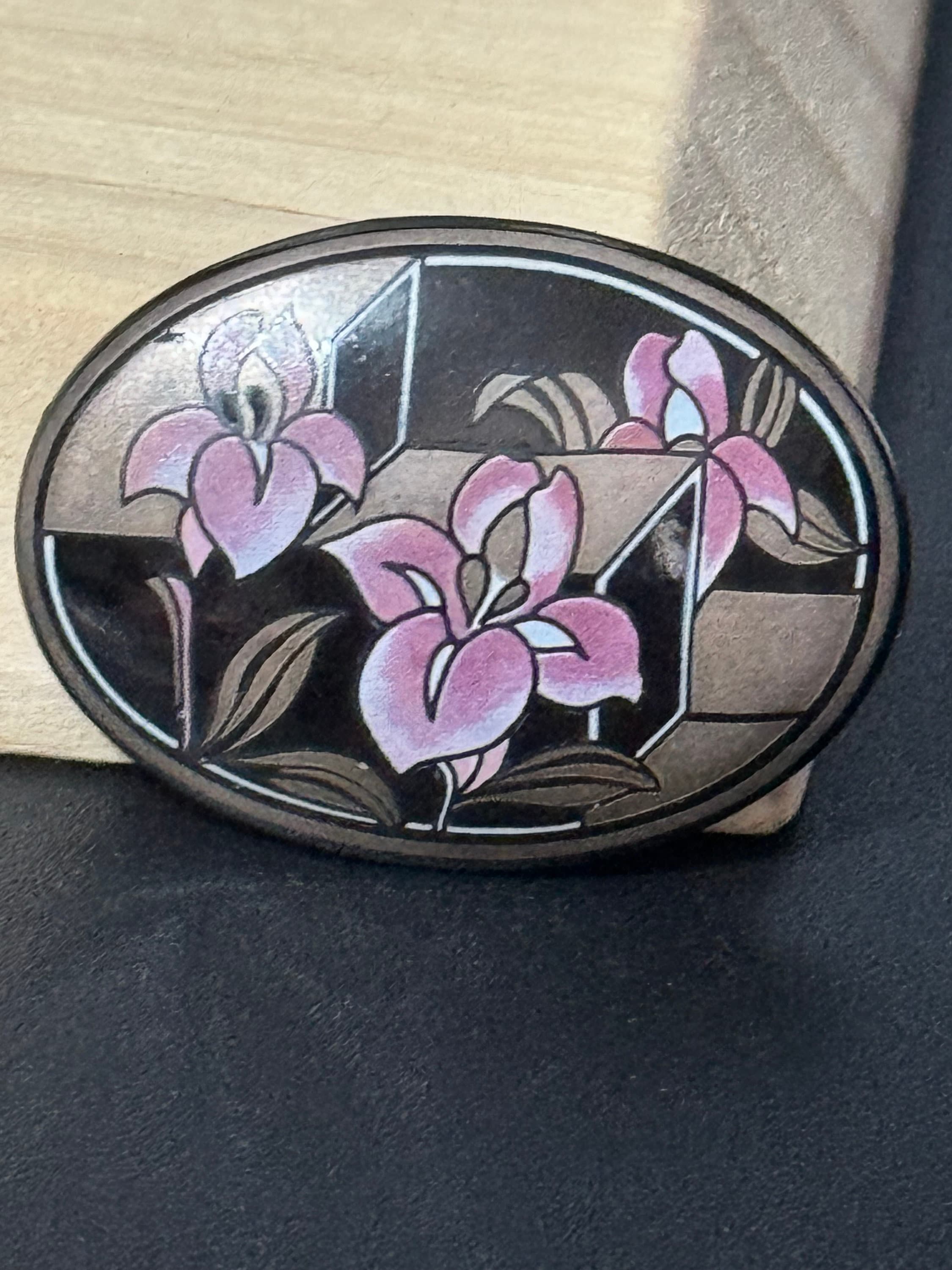 Vintage Michaela Frey Enamel Brooch: Austrian Floral Design - Etsy