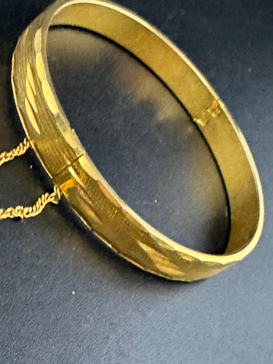 Gold Plated Hinged Etched Bangle: 18K RGP 1980s Vintage Stamped - Etsy