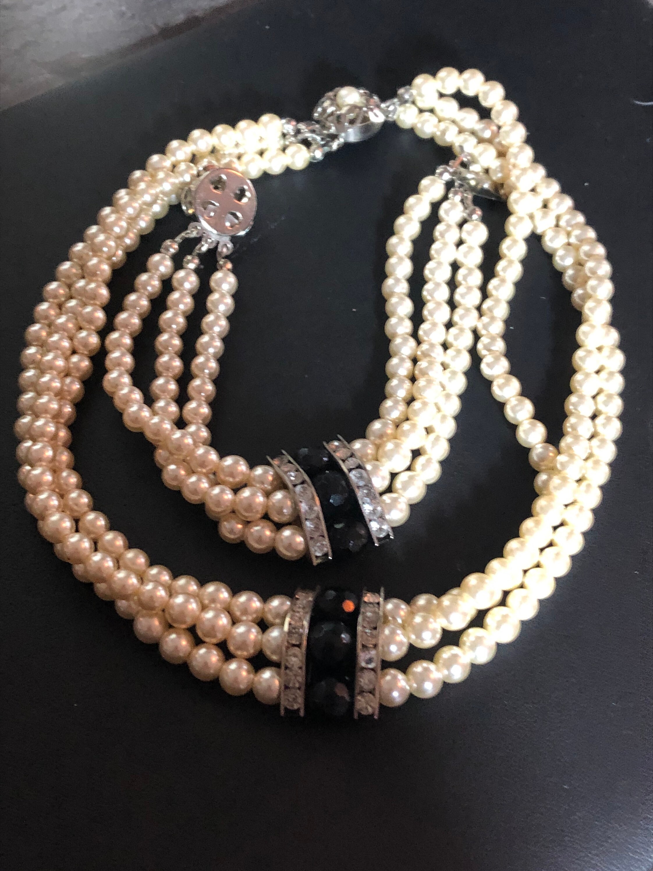 Retro Faux Plastic Pearl Plastic Beaded 