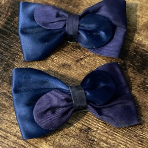 Vintage Retro Navy blau & lila Paar Schuhclips