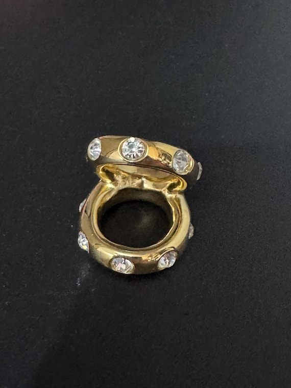 Designer MALKA PARIS M. DEP Made in France Gold Plated Clear