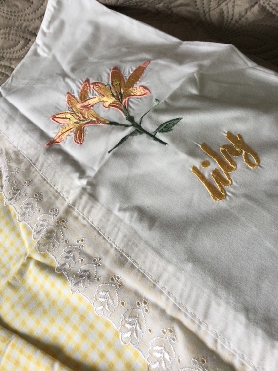 Etsy clearance embroidered pillowcases