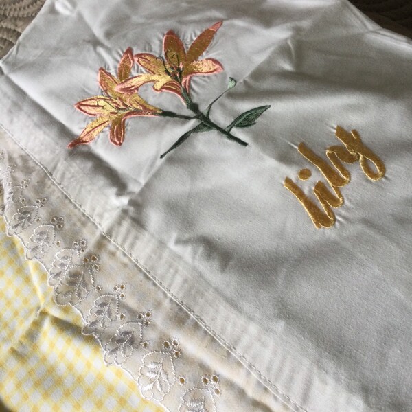 Embroidered Pillowcases Etsy