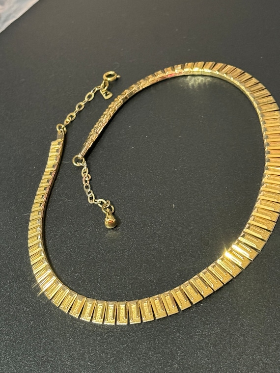 Vintage Egyptian Revival Cleopatra gold Played Ne… - image 9