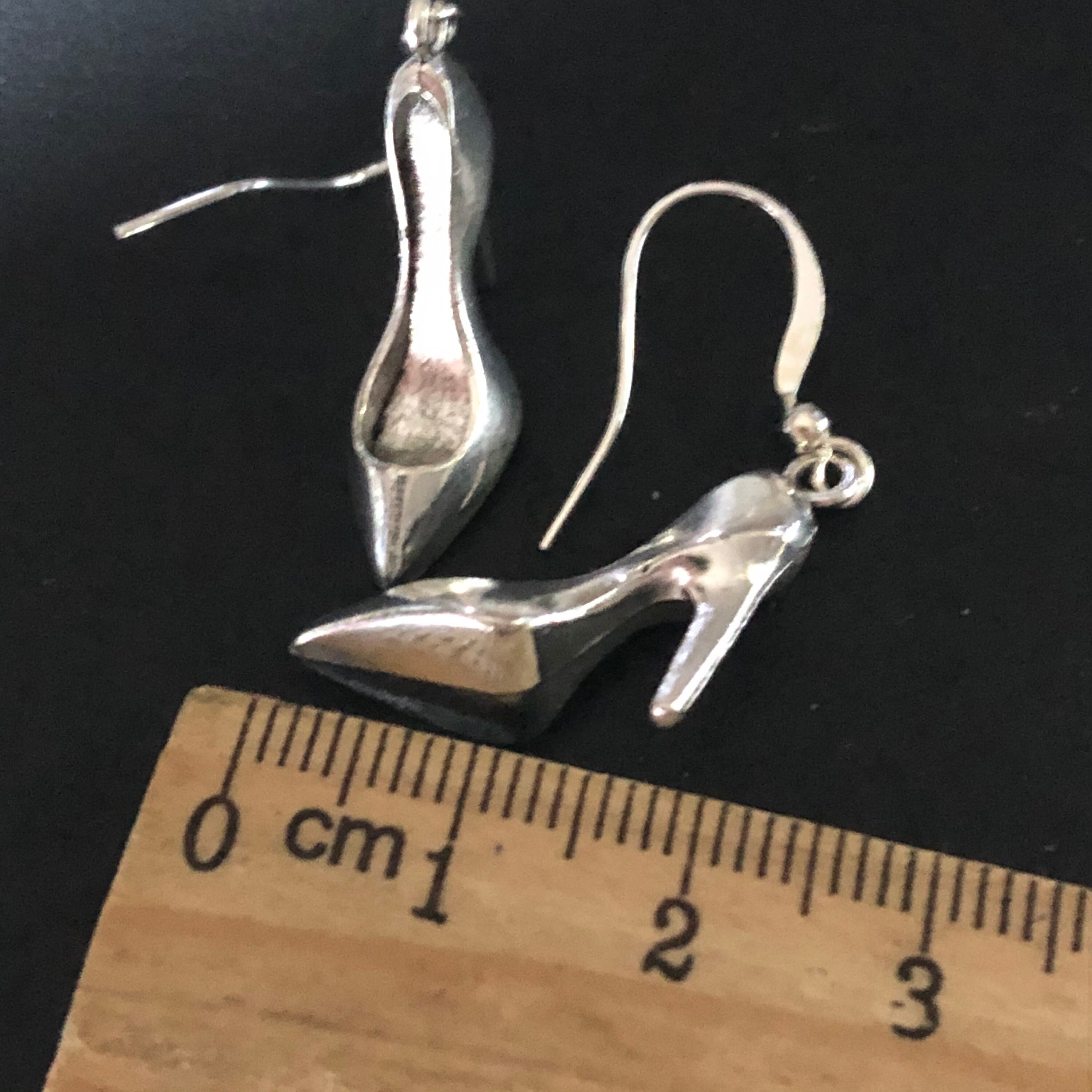 ハイヒールピアス　high heels earrings　silver925 Silver Stiletto Shoe Earrings, High Heels Drops for Pierced Ears