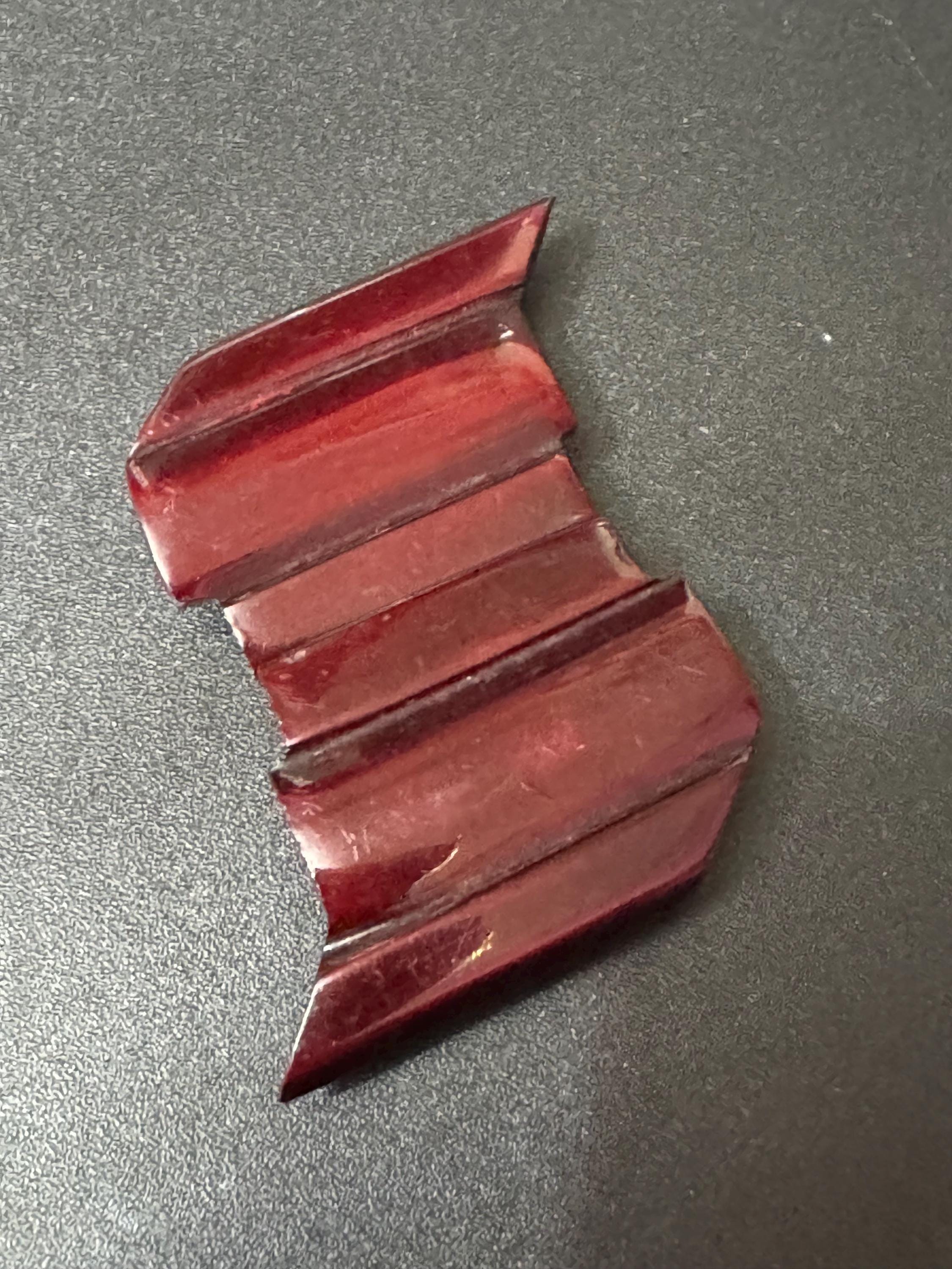 Art Deco Deep Red Bakelite Early Plastic 2 Part Double Belt  display picture 1
