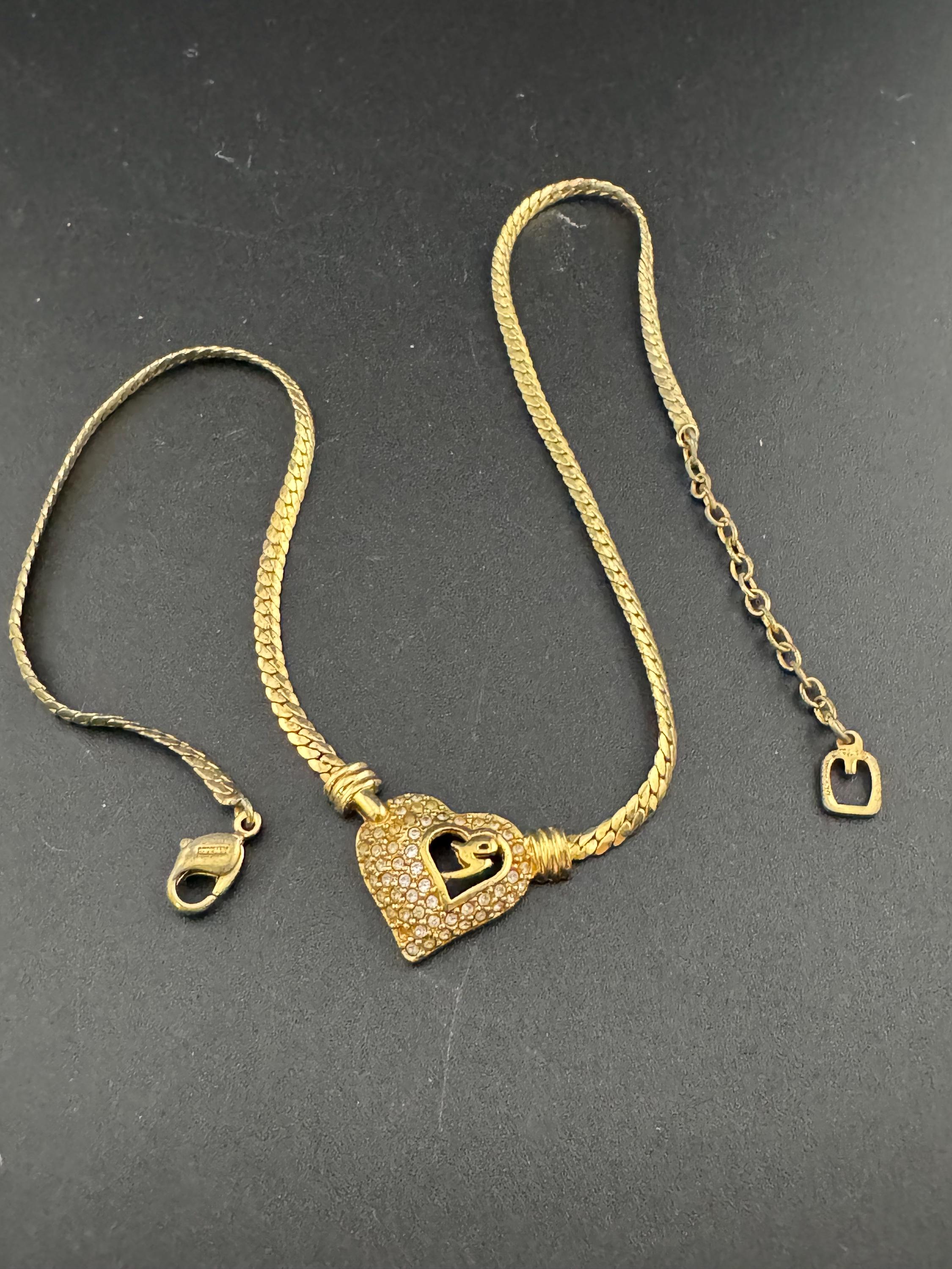 グロッセ ラブハートペンダントネックレス 署名入り、ヘンケル＆GROSSE 