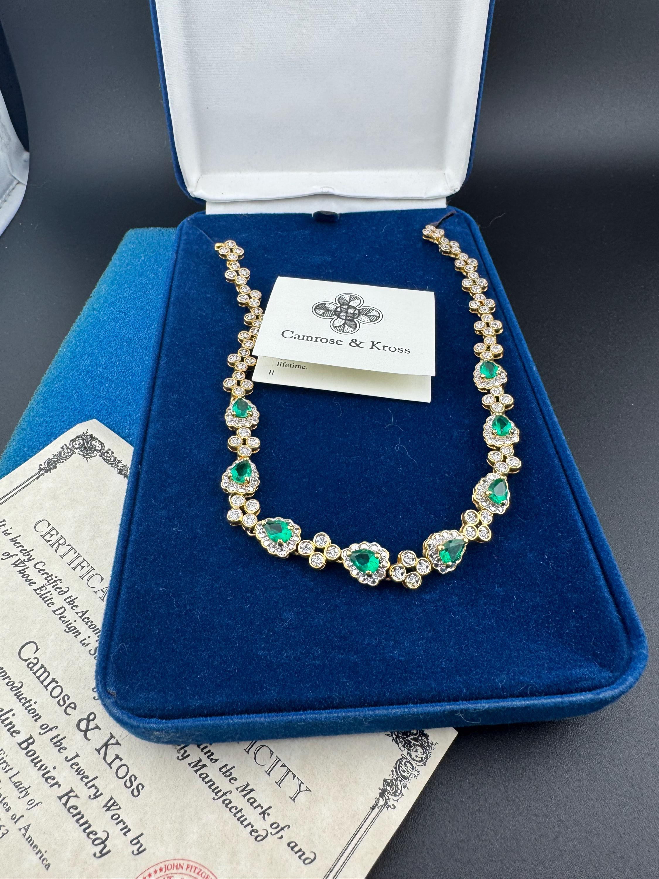 JBK Camrose & Kross Emerald Green Rhinestone Necklace - Etsy