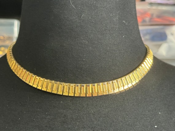 Vintage Egyptian Revival Cleopatra gold Played Ne… - image 1