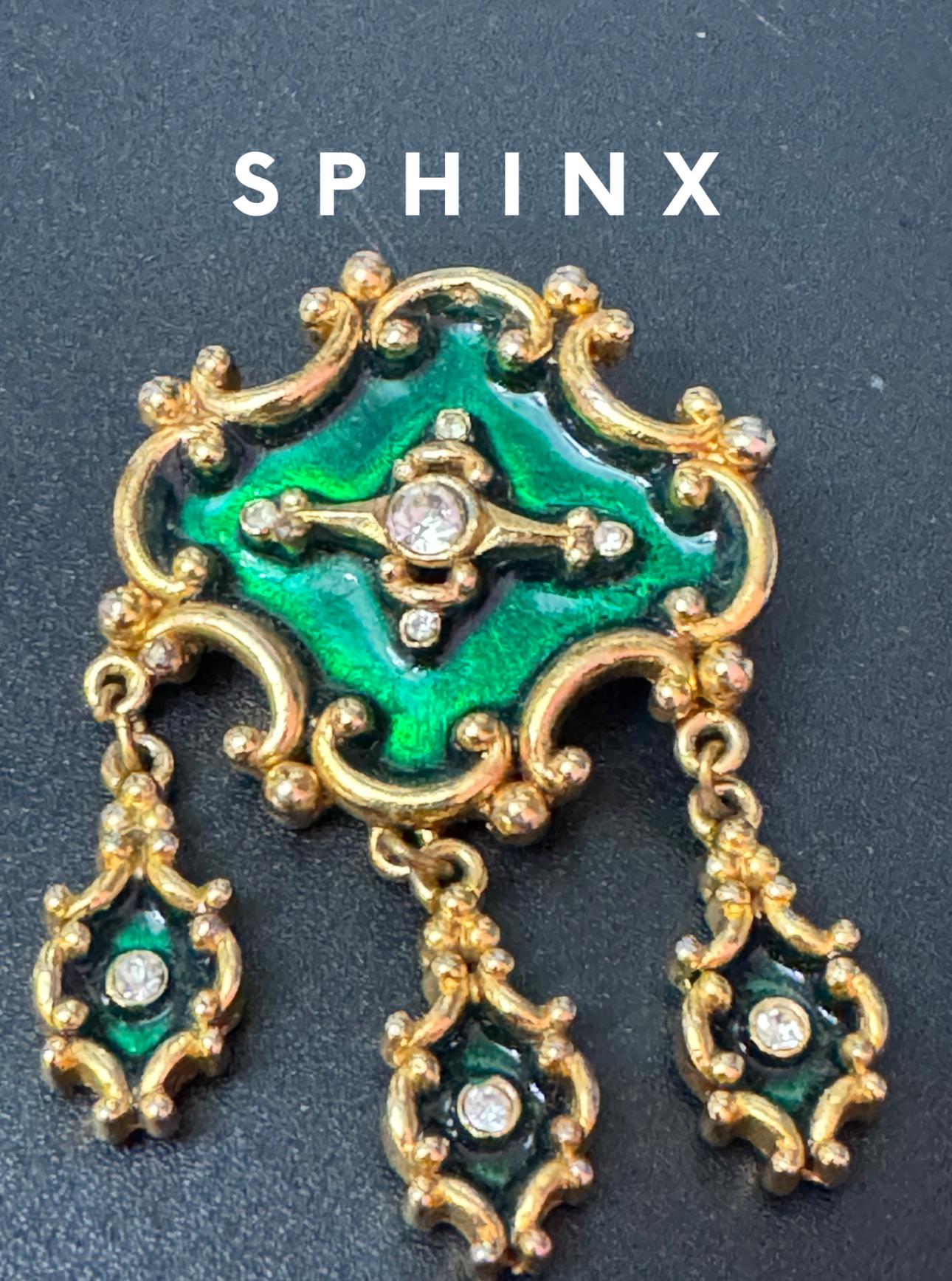 Vintage sphinx leaf brooch - Etsy 日本