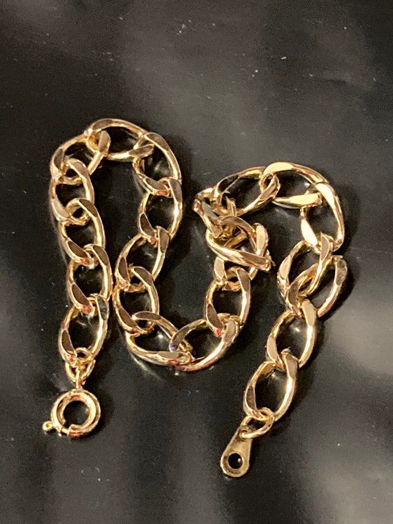 Chunky Chain Link Bracelet, Fiocchi Italy Gold Plated - Etsy