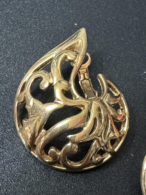 signed PL Pierre Lang designer oversized Gold Ton… - image 3