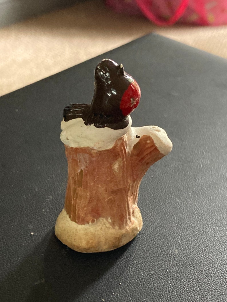 Antique Vintage bisque or PLASTER ROBIN redbreast Christmas Xmas Antique Vintage bisque or PLASTER ROBIN redbreast Christmas Xmas