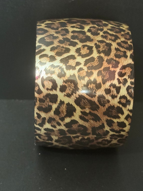 brown and black animal Leopard print vintage chun… - image 7