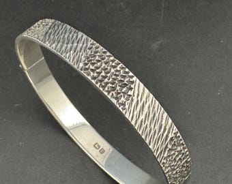 Sterling Silver BARK Hinged Bangle, Vintage 16.8gm 1978 - Etsy