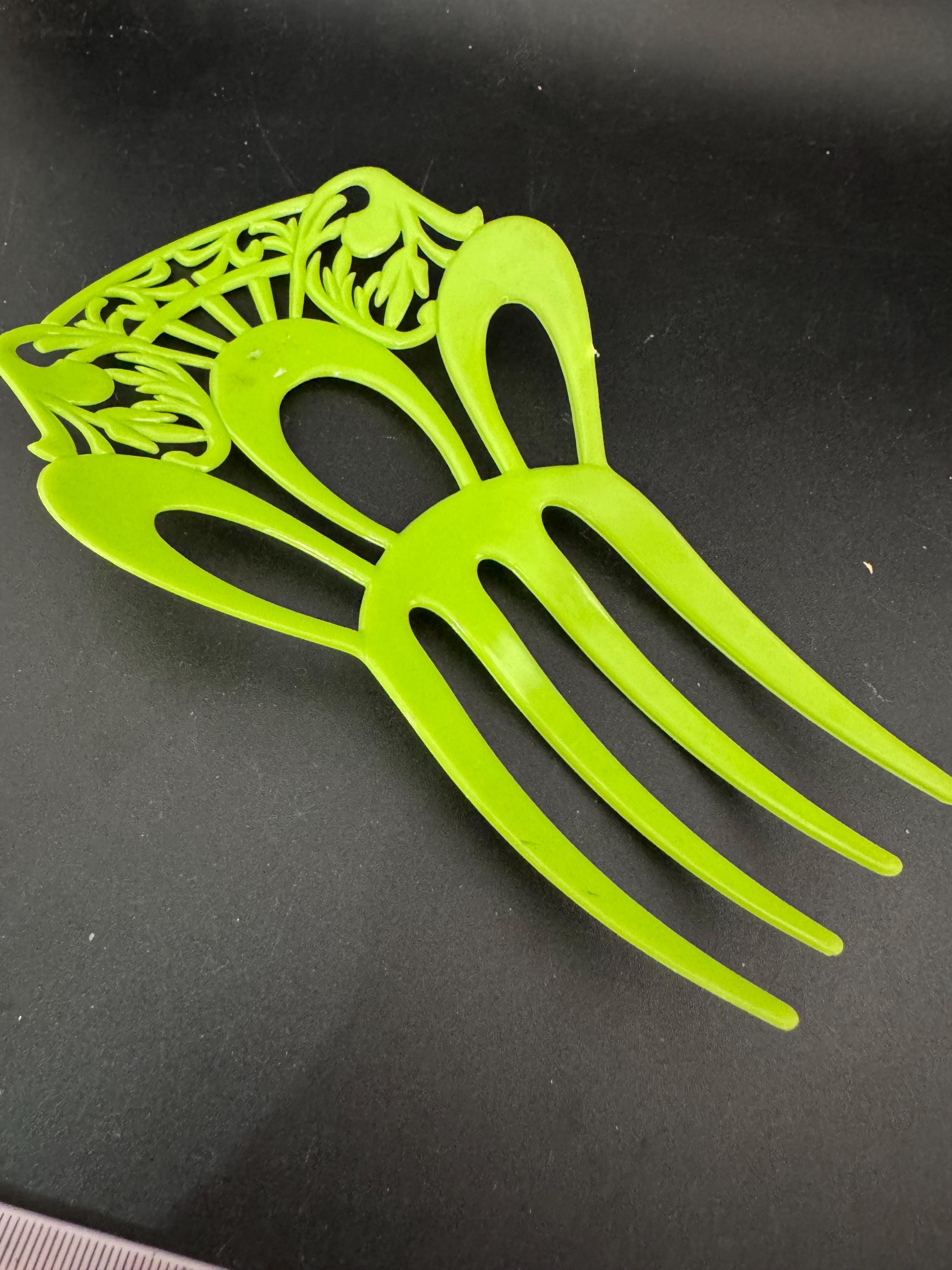 ?Vintage Celluloid Sevilla Spanish Flamenco Hair Comb with Green Crystal Gems? Spanish Flamenco Hair Comb - Etsy main image 4