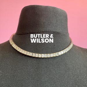 Signed Butler & Wilson Vintage Diamanté Rhinestone Necklace