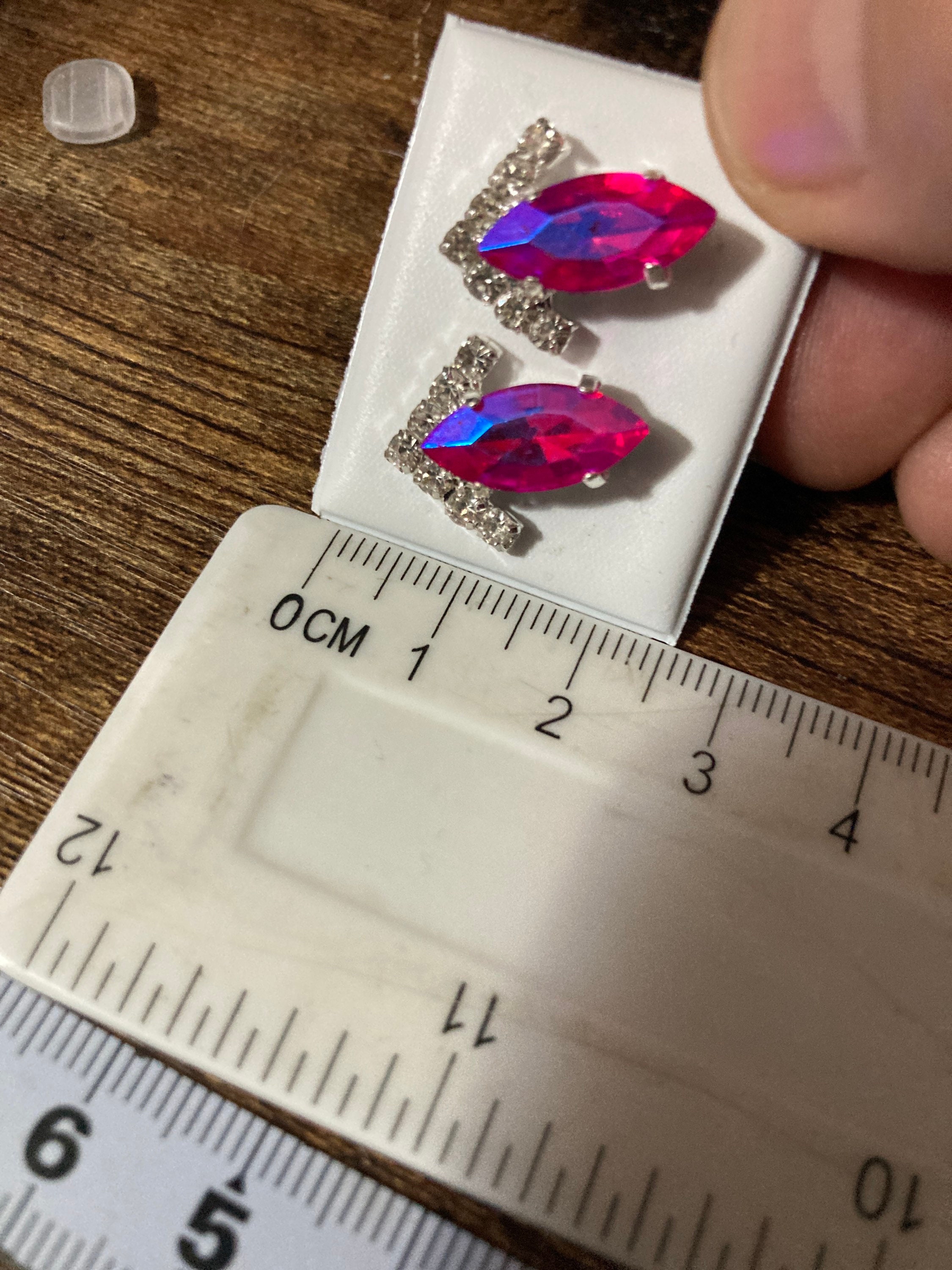 Boucles D'oreilles Pendantes Artisanales - Grosses Perles De Jade Rose/fuchsia - Création Unique Ou Série Limitée