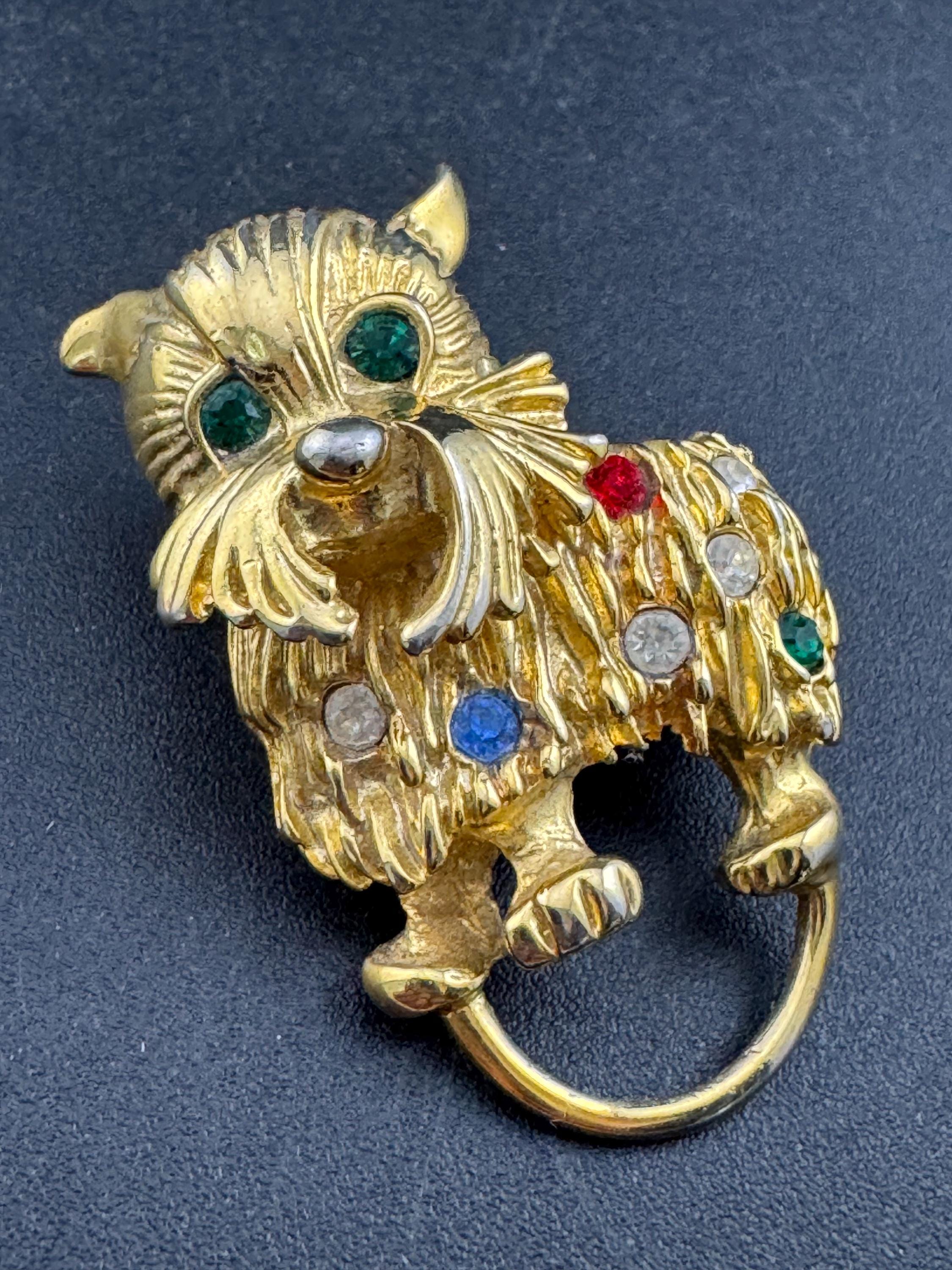 Trifari dog brooch - Etsy 日本