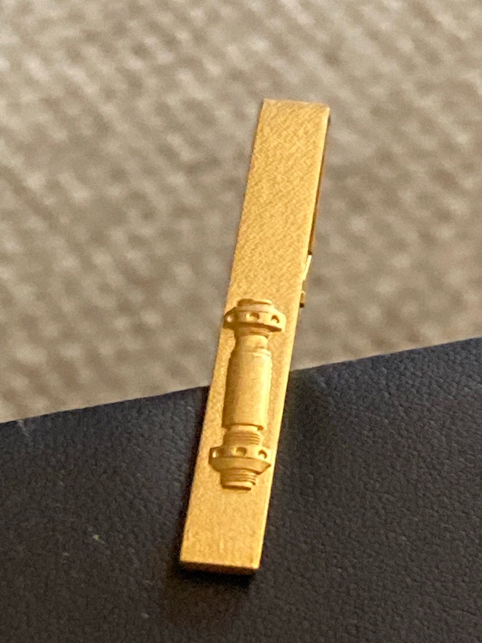 Men's Mid Century Plain Gold Tone Tie Clip