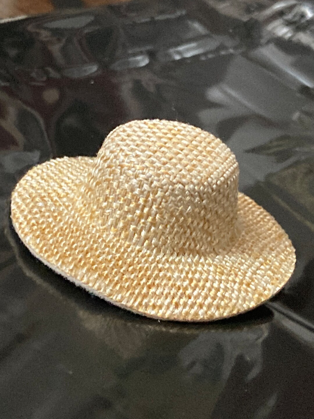 Miniature Summer Straw Hat Boater Cake Topper Decoration Scenery Dolls Hat Etsy