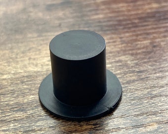 Small Miniature black plastic top hat sugar craft Wedding groom cake topper