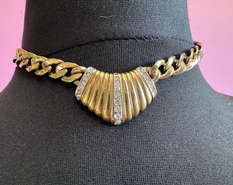 High End Vintage Swarovski Crystals Gold Plated Clear Rivoli Set