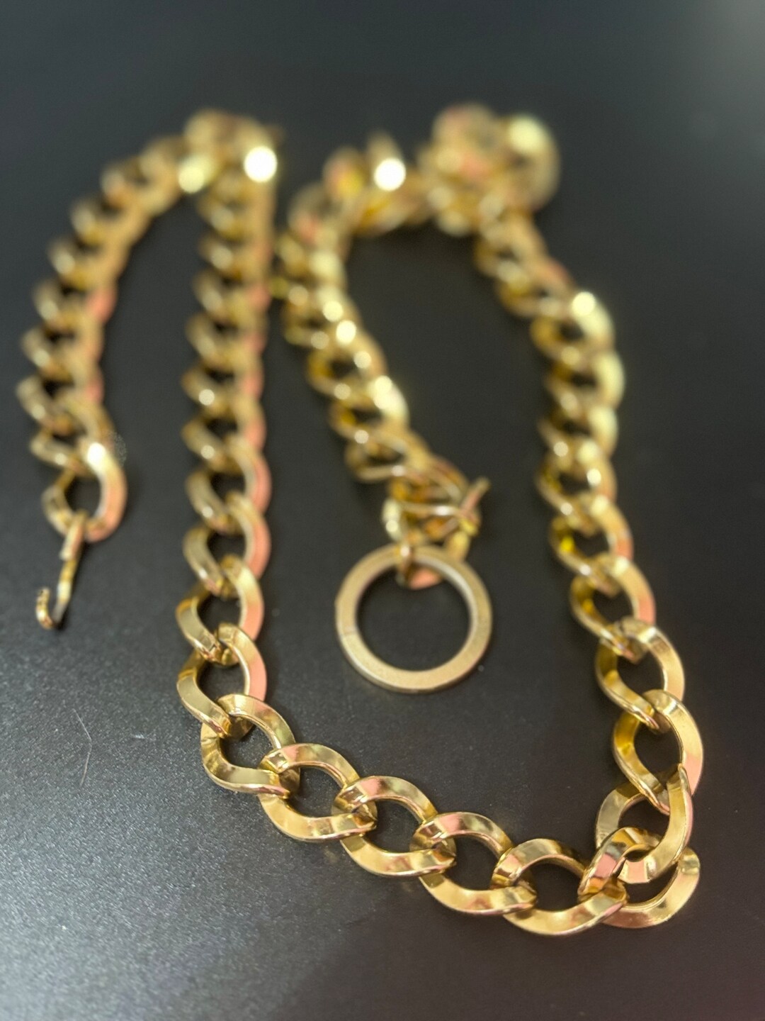 Chunky Jeweled Chain Link Belt One Size (OS) Gold Tone Boho Statement ✨ Amazon.com: ELABEST Gold Waist Belt Rhinestone Chain Belt  main image 3