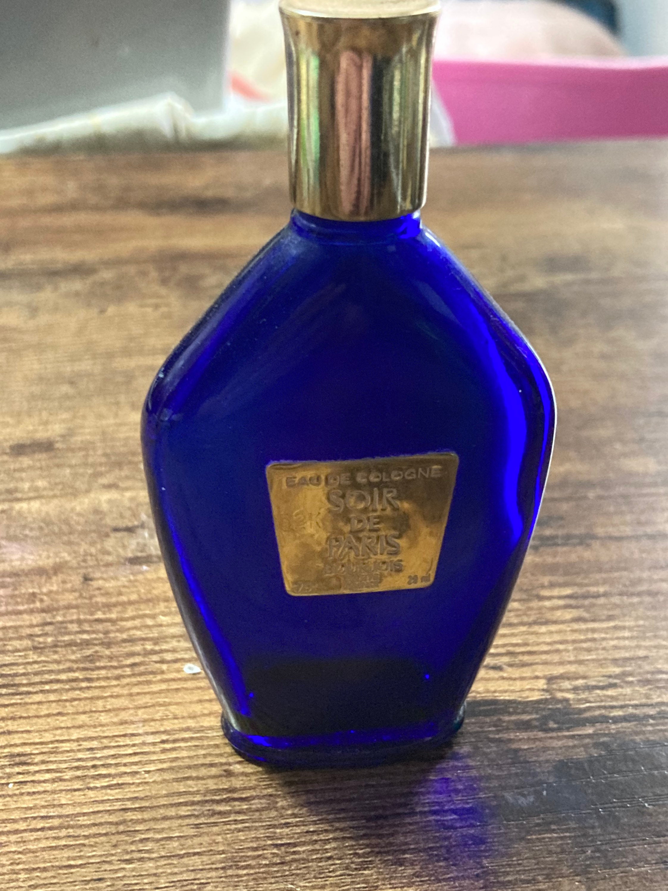 29ml Cobalt Empty Blue Glass Soir De Paris Perfume Bourjois Paris