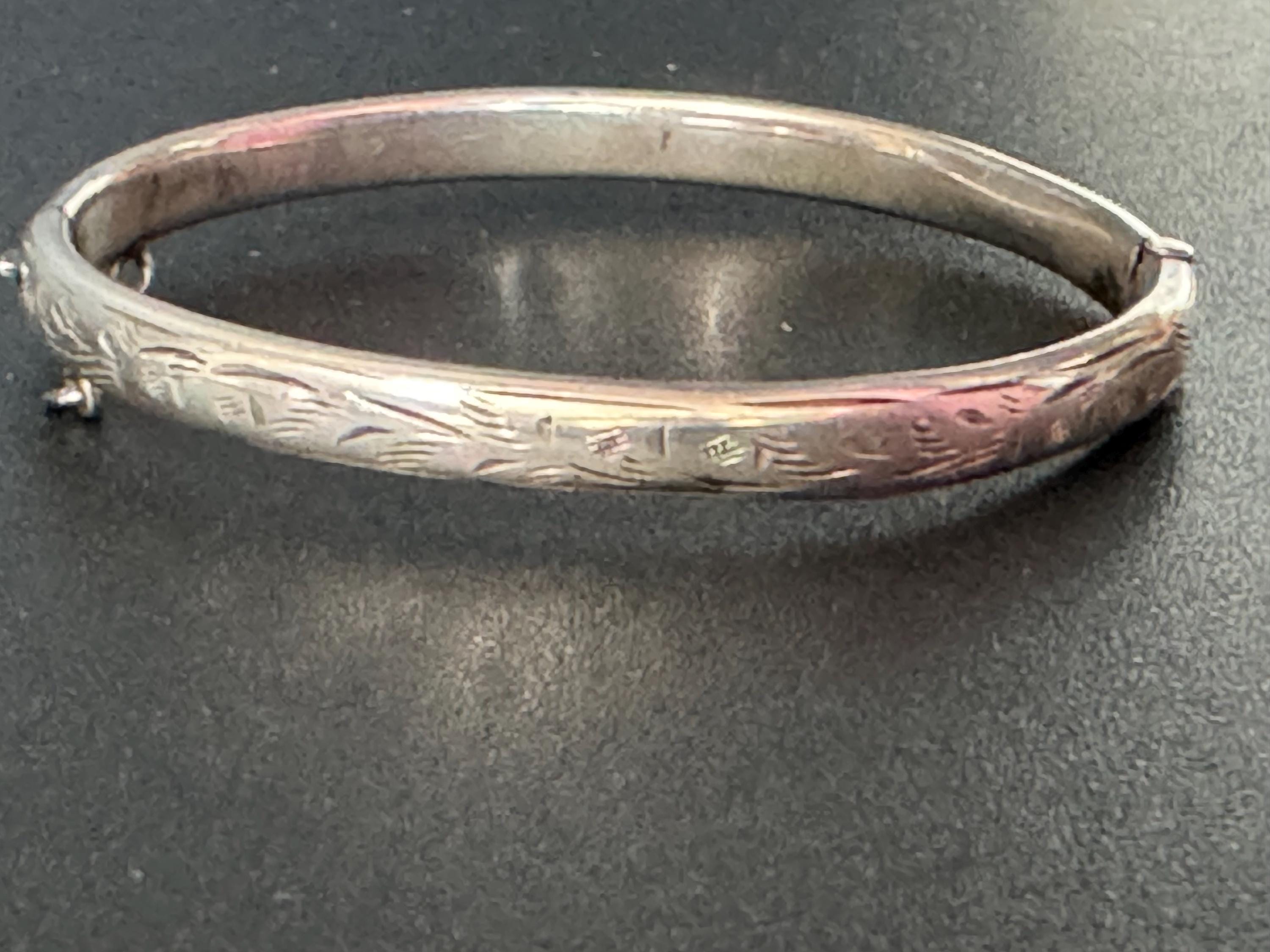 70s Silver Bangle - Etsy UK