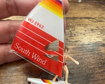 Retro Windsurfer Windsurf Cake Topper Kunststoff