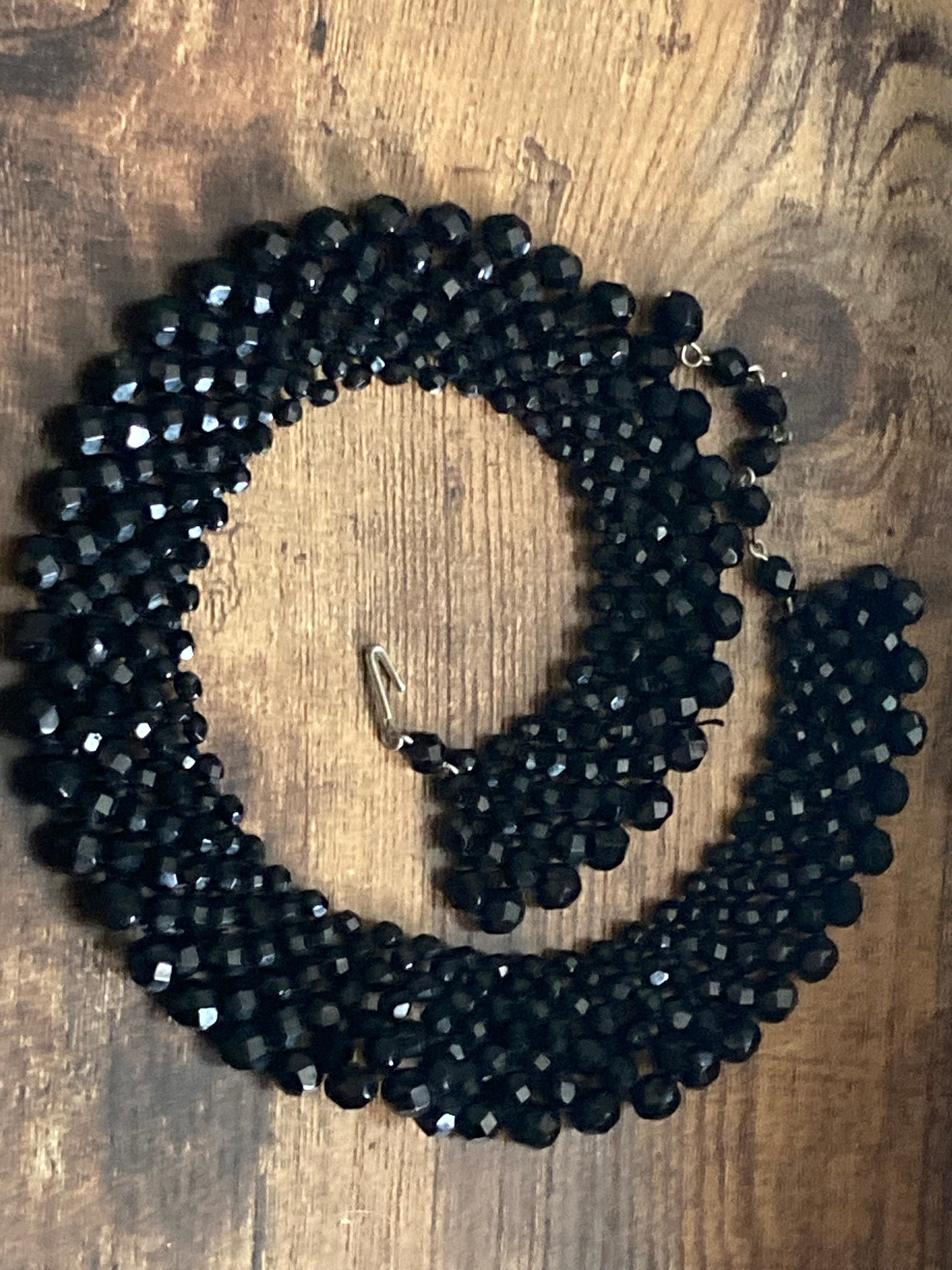Small black crystal beads sale