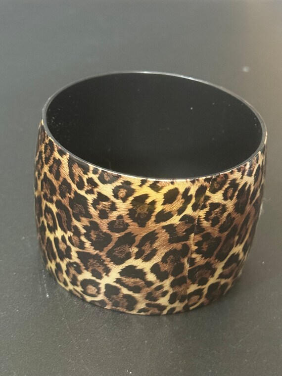 brown and black animal Leopard print vintage chun… - image 5