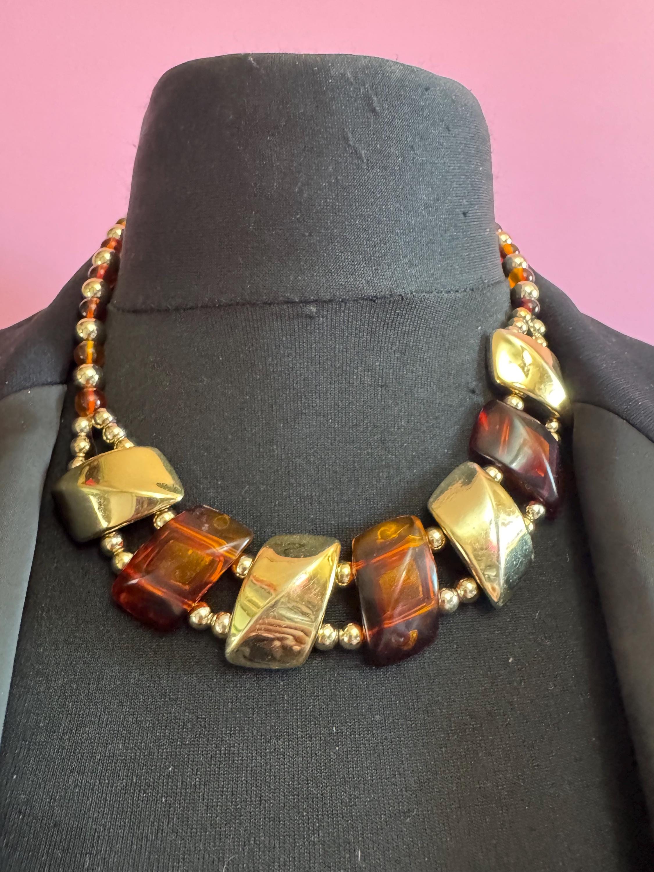 Tortoiseshell Link Necklace - Etsy