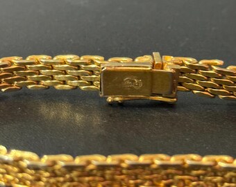Signed 1970 Henkel & Grosse Germany Gold Plated Slim Chain