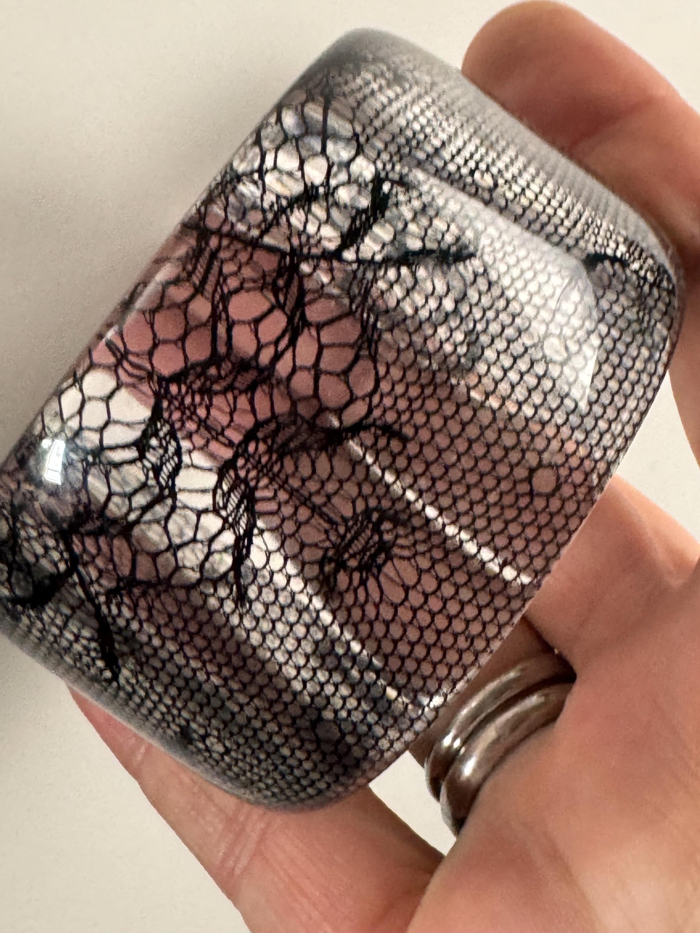 FURLA Black and Clear Lace Bangle , Italian Designer Bracelet - Etsy